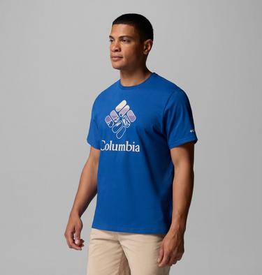 T-Shirt aus Bio-Baumwolle mit Grafik f&uuml;r M&auml;nner, Color: Mountain Blue, Heavenly Stacked Gem, image 12