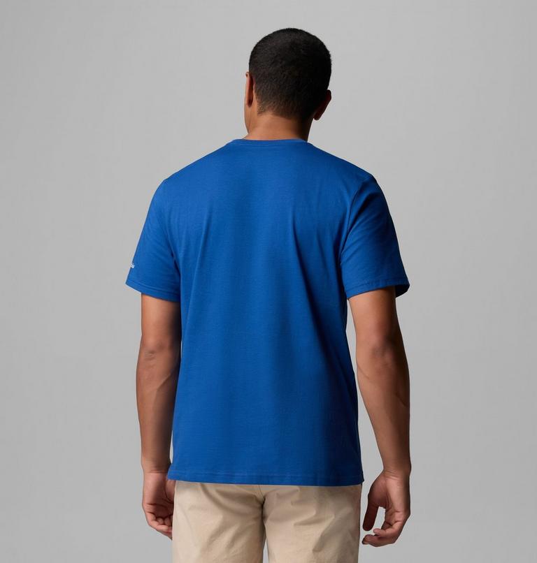 Men's Organic Cotton Graphic T-Shirt, Color: Mountain Blue, Heavenly Stacked Gem, image 3