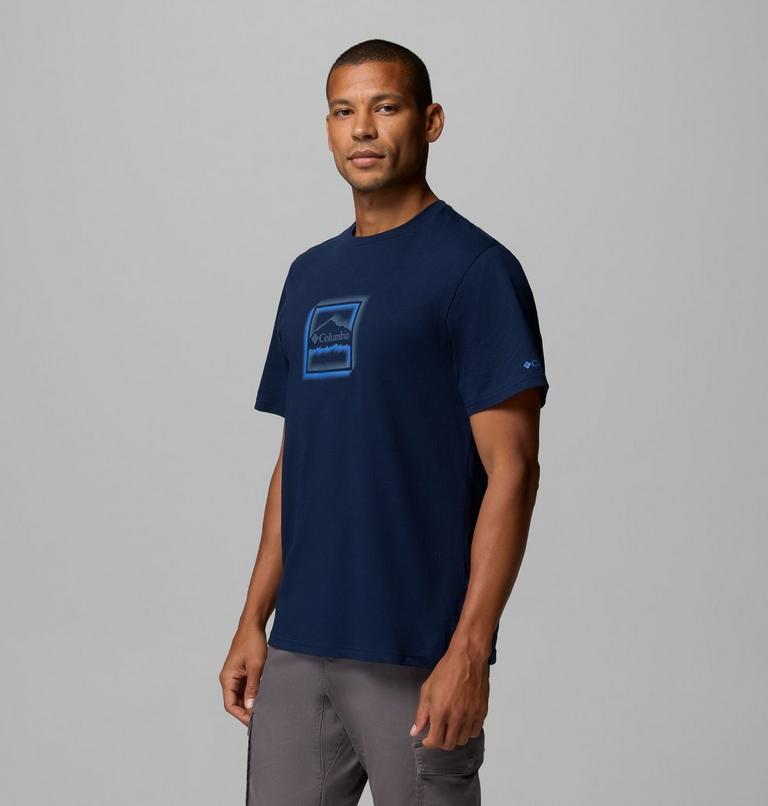 Men's Organic Cotton Graphic T-Shirt, Color: Collegiate Navy, Illuminated Brand, image 4
