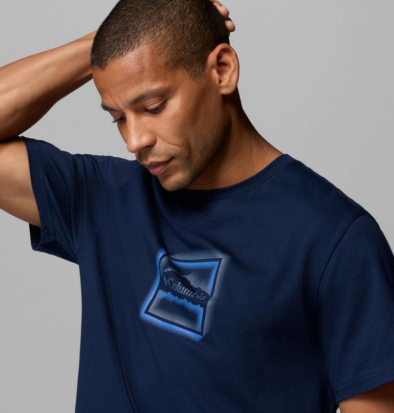 Men's Organic Cotton Graphic T-Shirt, Color: Collegiate Navy, Illuminated Brand, image 5