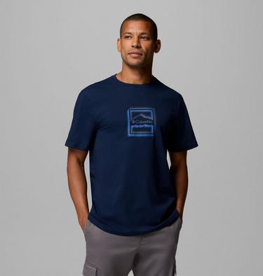 Men's Organic Cotton Graphic T-Shirt, Color: Collegiate Navy, Illuminated Brand, image 15