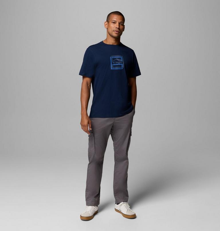 Men's Organic Cotton Graphic T-Shirt, Color: Collegiate Navy, Illuminated Brand, image 2