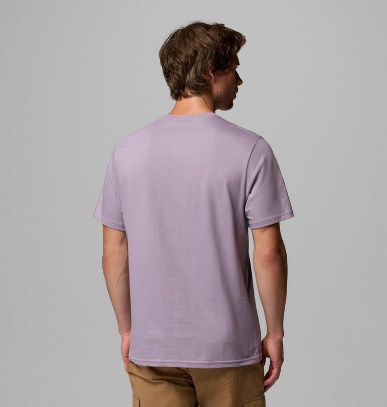Men's Organic Cotton Graphic T-Shirt, Color: Shale Purple, Heavenly Stacked Gem, image 3
