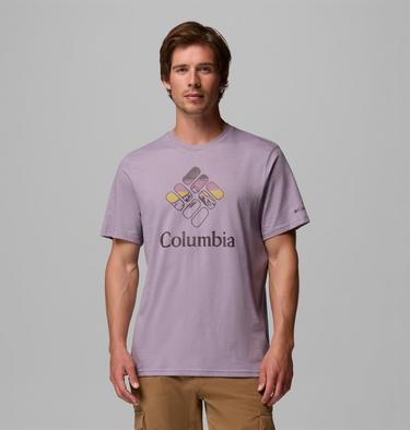 Men's Organic Cotton Graphic T-Shirt, Color: Shale Purple, Heavenly Stacked Gem, image 17