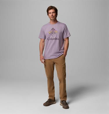 Men's Organic Cotton Graphic T-Shirt, Color: Shale Purple, Heavenly Stacked Gem, image 18
