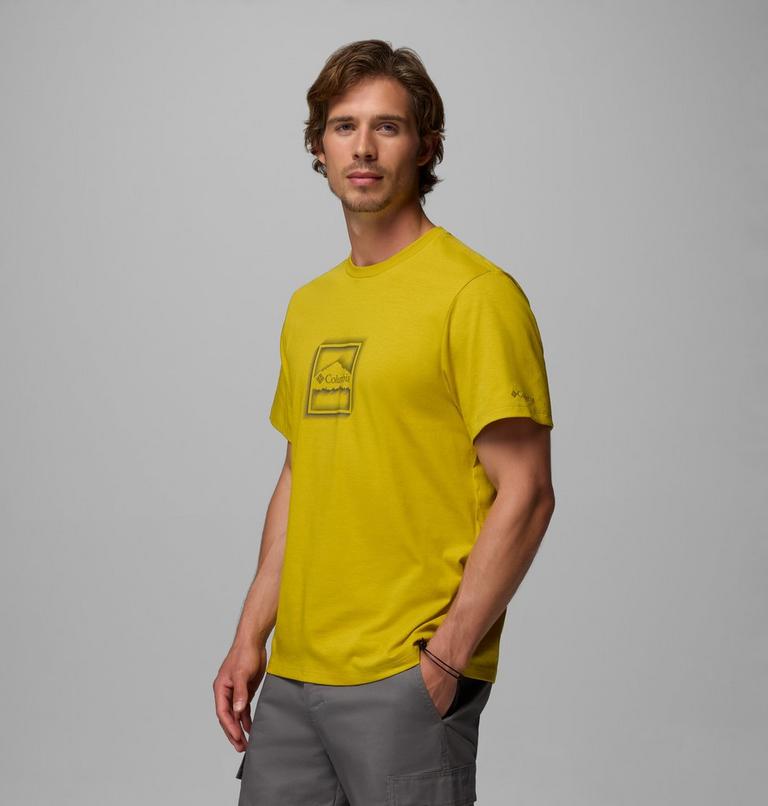 Men's Organic Cotton Graphic T-Shirt, Color: Antique Moss, Illuminated Brand, image 4