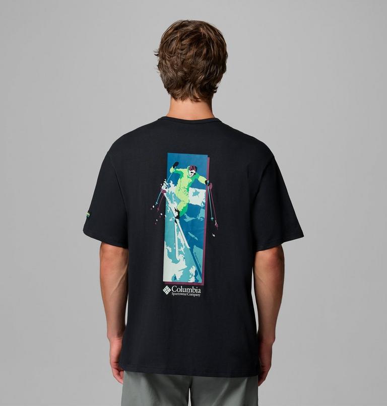 Men's CSC Heavyweight Back Graphic T-Shirt, Color: Black, Slick Slope Skier, image 1