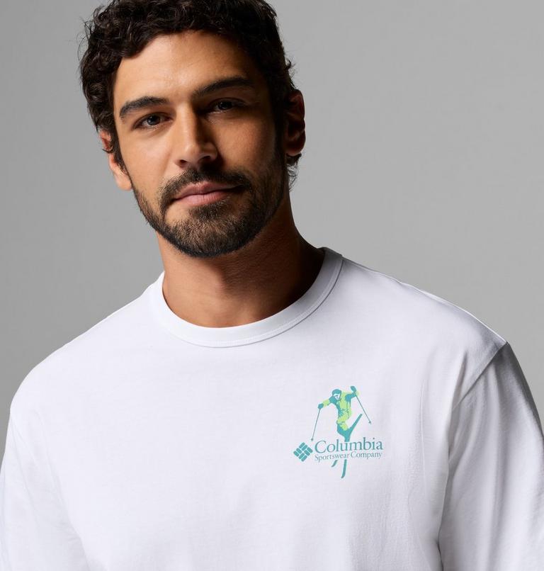 Men's CSC Heavyweight Back Graphic T-Shirt, Color: White Slick Slope Skier, image 5