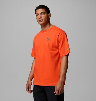 Men's CSC Heavyweight Back Graphic T-Shirt, Color: Red Quartz Duck Heritage, image 4