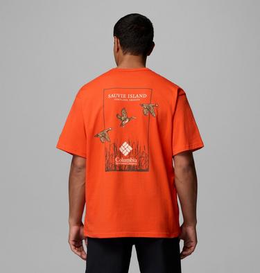 Men's CSC Heavyweight Back Graphic T-Shirt, Color: Red Quartz Duck Heritage, image 1