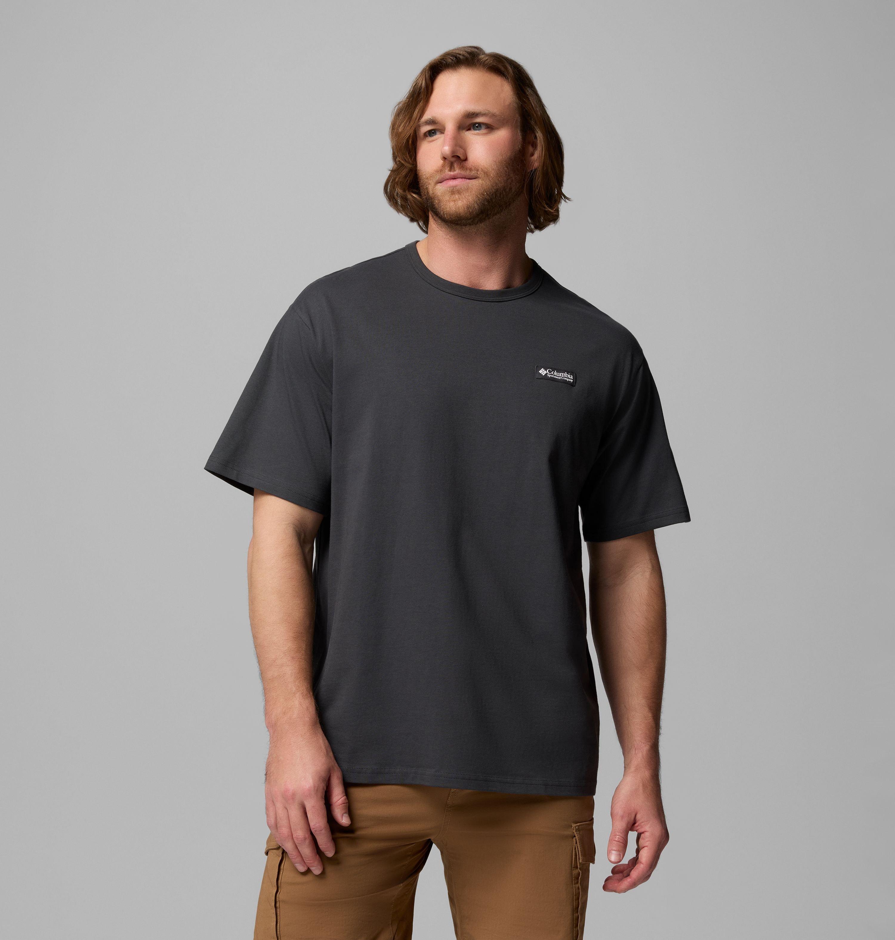 Columbia Sportswear Men's Black Columbia - Csc™ Heavyweight T-Shirt - Shark Extra Large