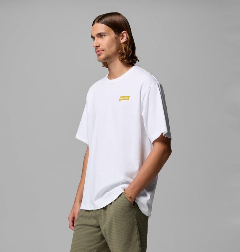 Men's CSC Heavyweight Iconic T-Shirt, Color: White, Repeated Peaks, image 4