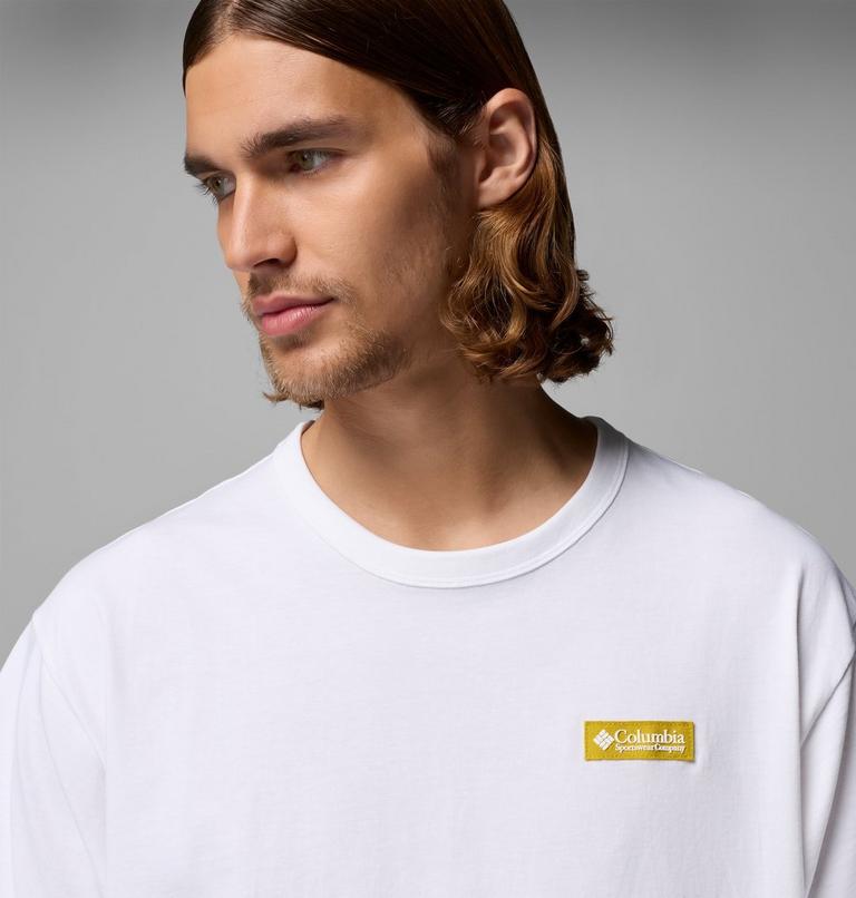 Men's CSC Heavyweight Iconic T-Shirt, Color: White, Repeated Peaks, image 5