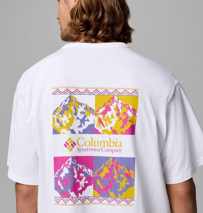 Men's CSC Heavyweight Iconic T-Shirt, Color: White, Repeated Peaks, image 6
