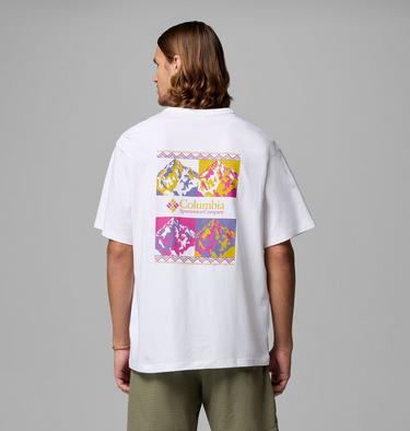 Men's CSC Heavyweight Iconic T-Shirt, Color: White, Repeated Peaks, image 19