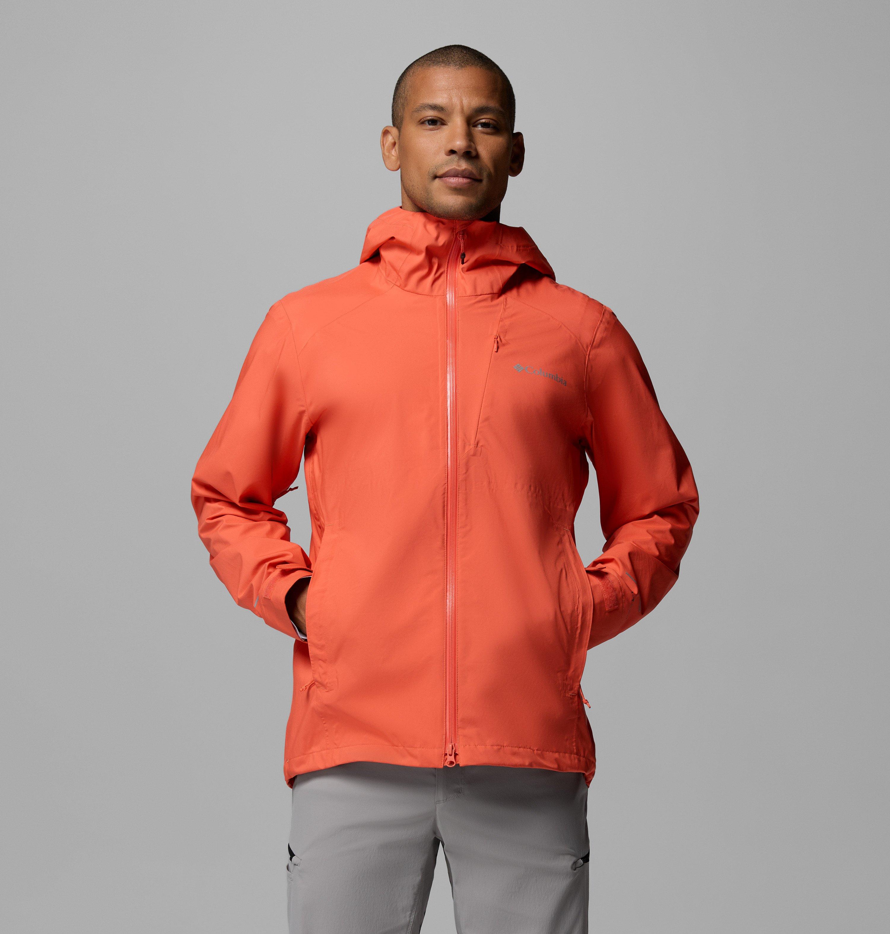 Columbia Sportswear Men's Orange Columbia - Trailborne™ 2.5L Packable Waterproof Jacket - Zing Medium