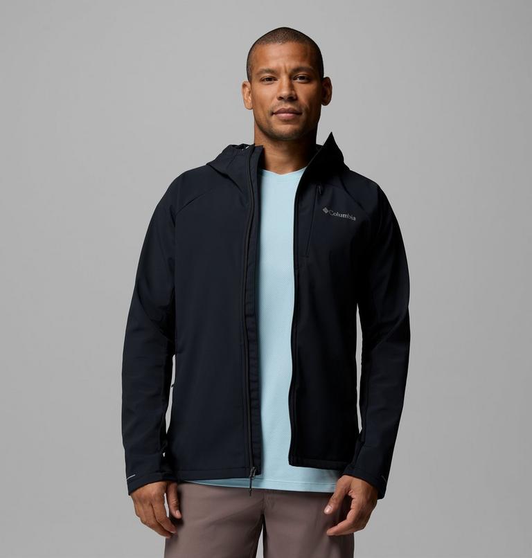 Men's Trailborne Hooded Softshell Jacket, Color: Black, image 5