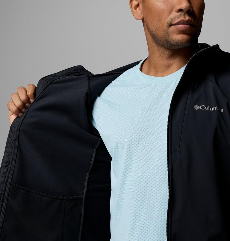 Men's Trailborne Hooded Softshell Jacket, Color: Black, image 6