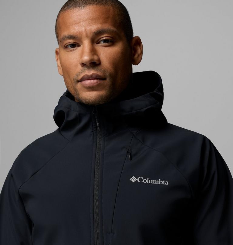 Men's Trailborne Hooded Softshell Jacket, Color: Black, image 7