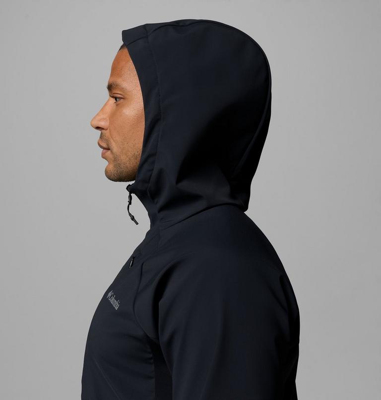 Men's Trailborne Hooded Softshell Jacket, Color: Black, image 8