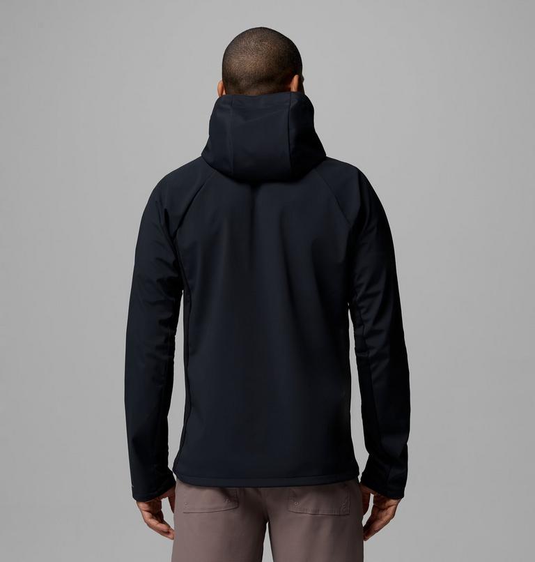 Men's Trailborne Hooded Softshell Jacket, Color: Black, image 3