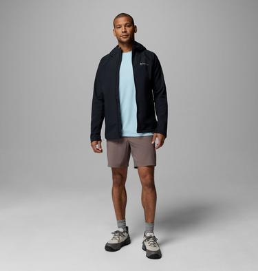 Men's Trailborne Hooded Softshell Jacket, Color: Black, image 2