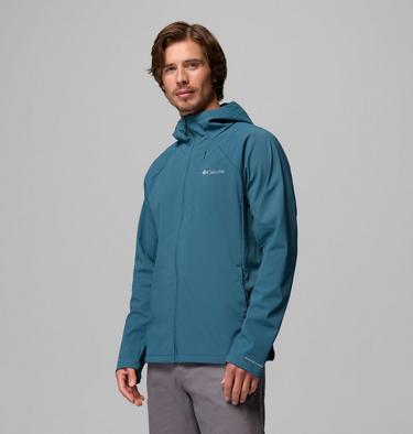 Men's Trailborne Hooded Softshell Jacket, Color: Everblue, image 4