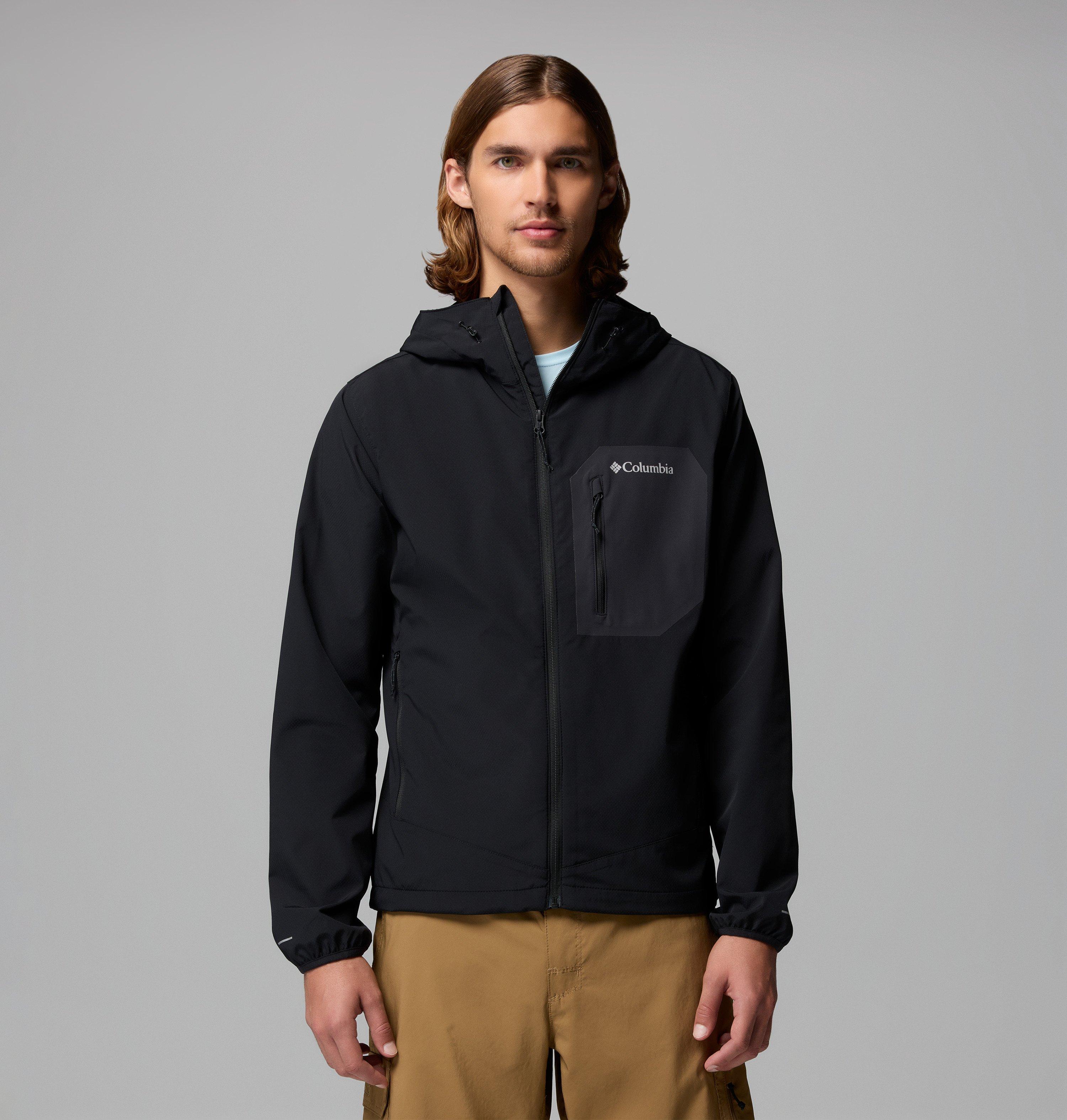 Columbia Sportswear Men's Black Columbia - Tall Heights™ Iii Hooded Softshell Jacket - Xxl