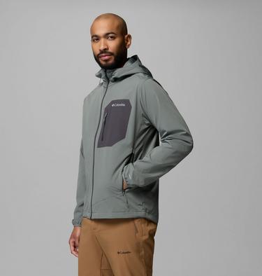 Men's Tall Heights III Hooded Softshell Jacket, Color: Sedona Sage, Shark, image 8