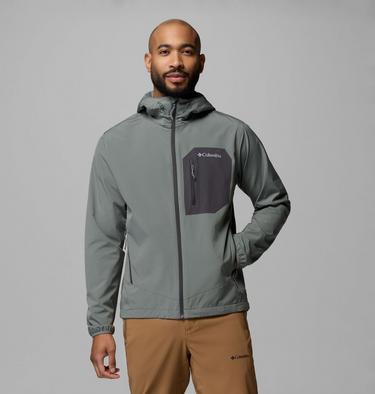 Chaqueta softshell con capucha Tall Heights III para hombre, Color: Sedona Sage, Shark, image 3