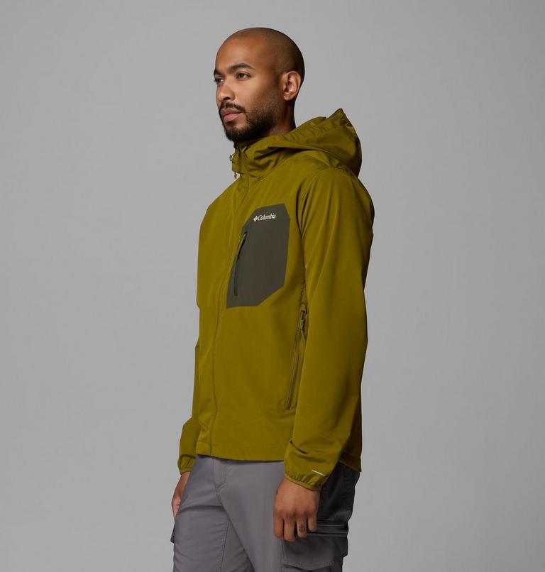 Men's Tall Heights III Hooded Softshell Jacket, Color: Mossy Green, Greenscape, image 4