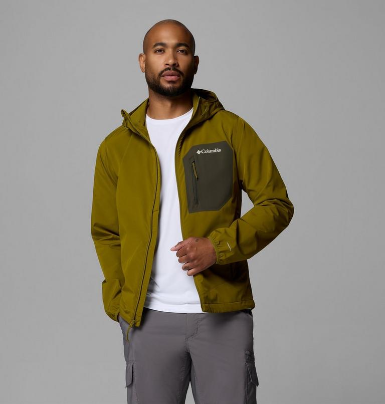 Men's Tall Heights III Hooded Softshell Jacket, Color: Mossy Green, Greenscape, image 5
