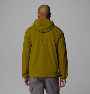 Men's Tall Heights III Hooded Softshell Jacket, Color: Mossy Green, Greenscape, image 3