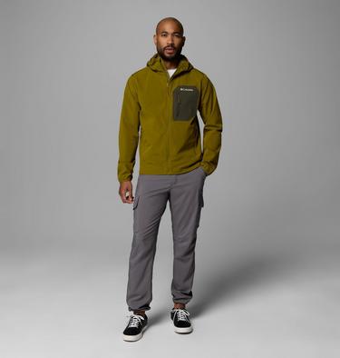 Men's Tall Heights III Hooded Softshell Jacket, Color: Mossy Green, Greenscape, image 2