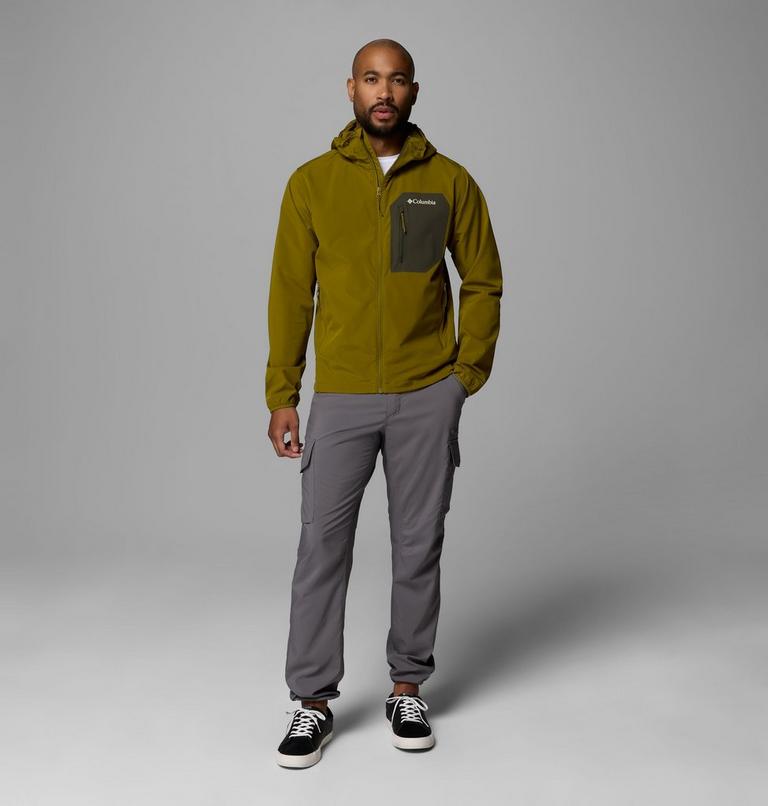 Men's Tall Heights III Hooded Softshell Jacket, Color: Mossy Green, Greenscape, image 2