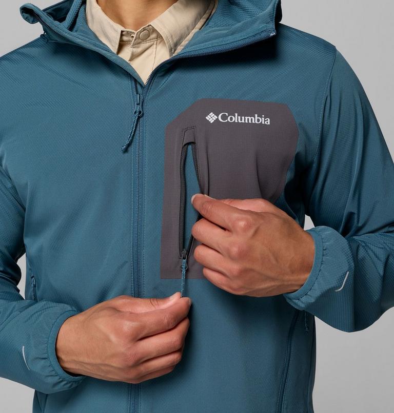 Men's Tall Heights III Hooded Softshell Jacket, Color: Everblue, Shark, image 7