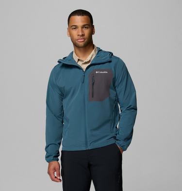Men's Tall Heights III Hooded Softshell Jacket, Color: Everblue, Shark, image 1
