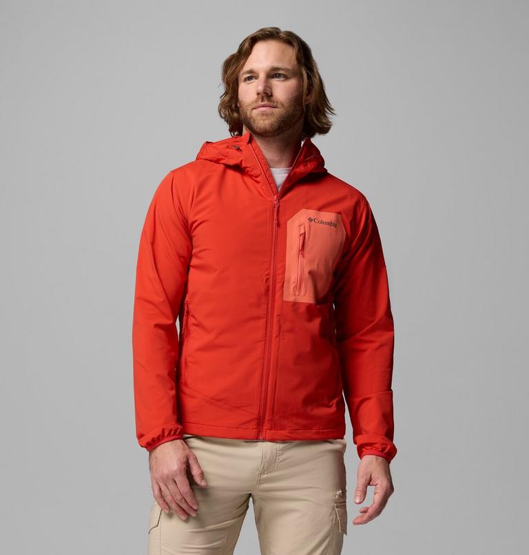 Men's Tall Heights III Hooded Softshell Jacket, Color: Super Sonic, Zing, image 1