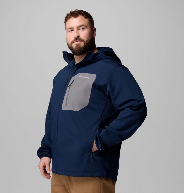 Men's Tall Heights III Hooded Softshell - Extended Size, Color: Collegiate Navy, City Grey, image 4