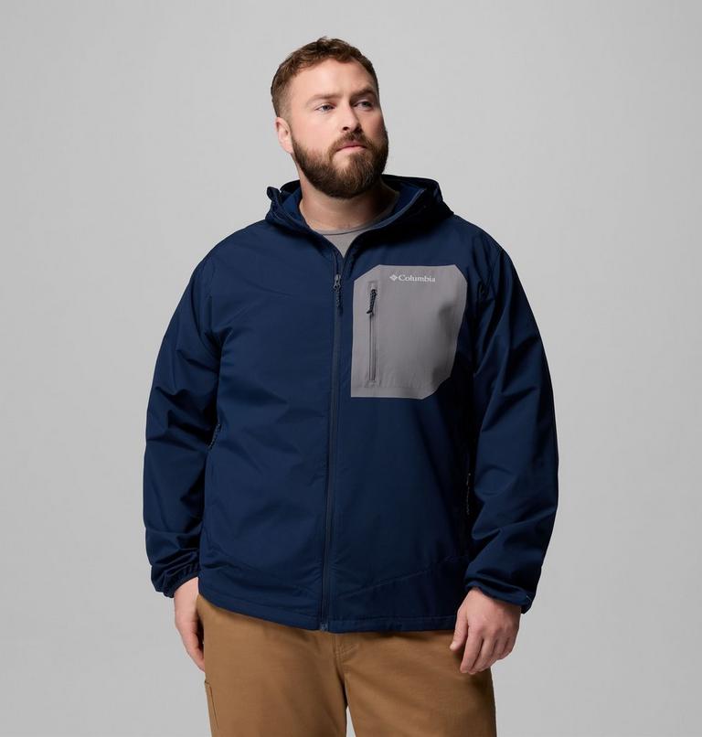 Men's Tall Heights III Hooded Softshell - Extended Size, Color: Collegiate Navy, City Grey, image 5