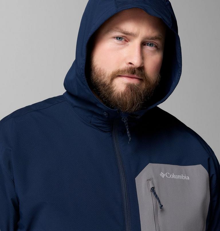 Men's Tall Heights III Hooded Softshell - Extended Size, Color: Collegiate Navy, City Grey, image 6