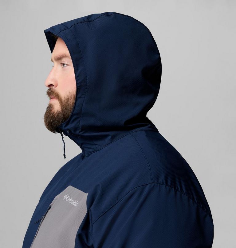 Men's Tall Heights III Hooded Softshell - Extended Size, Color: Collegiate Navy, City Grey, image 7