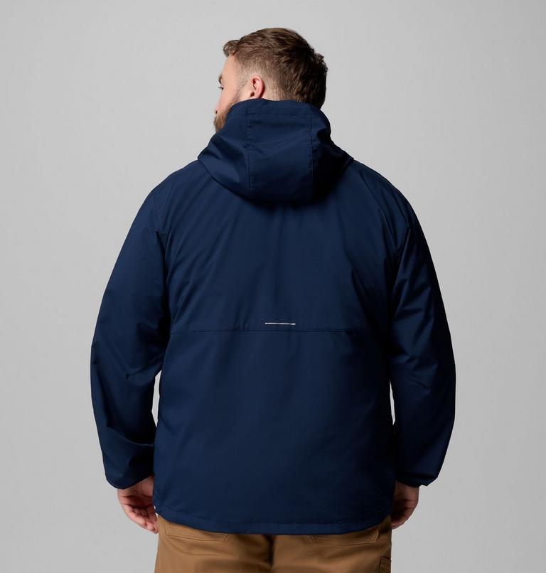 Men's Tall Heights III Hooded Softshell - Extended Size, Color: Collegiate Navy, City Grey, image 3