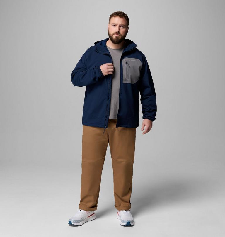Men's Tall Heights III Hooded Softshell - Extended Size, Color: Collegiate Navy, City Grey, image 2
