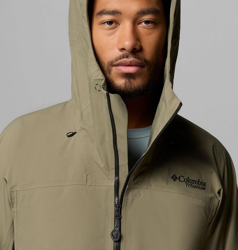 Men's Saudan Pro 3L Waterproof Jacket, Color: Stone Green, image 7
