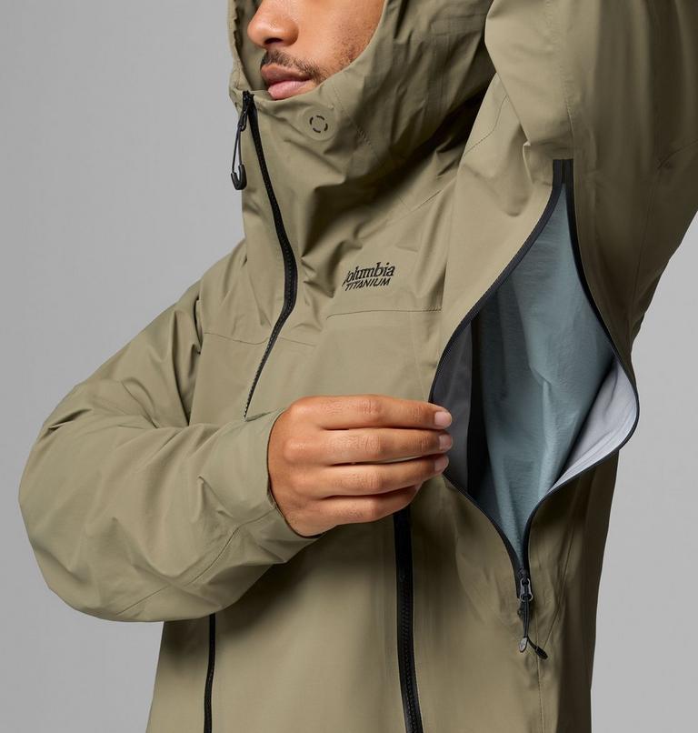 Men's Saudan Pro 3L Waterproof Jacket, Color: Stone Green, image 10