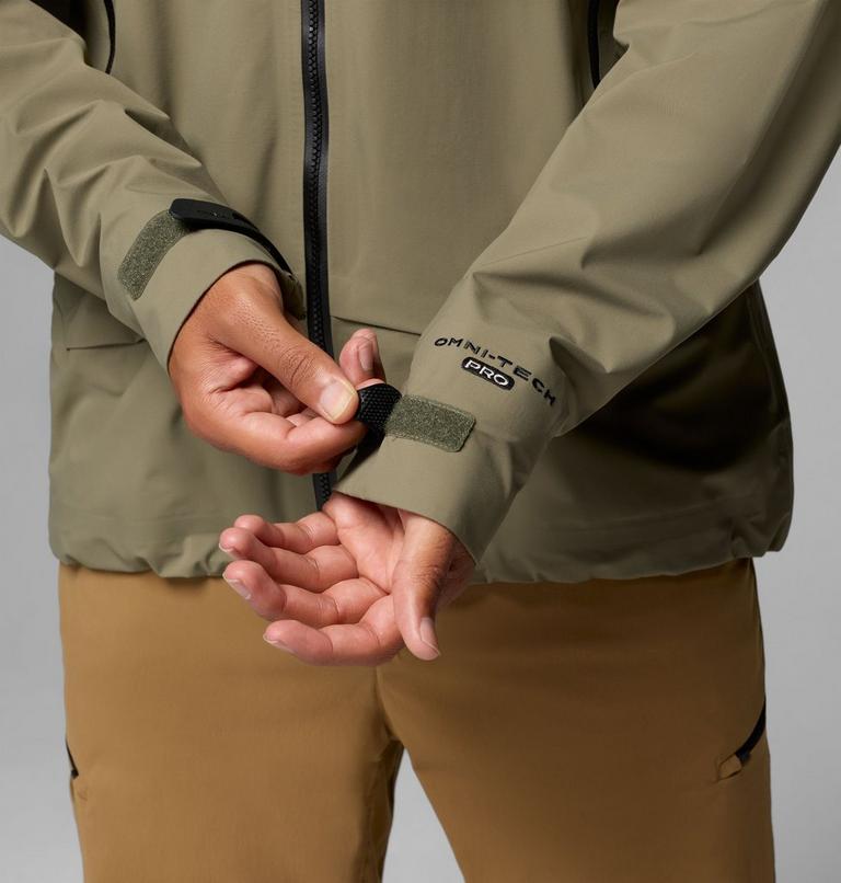 Men's Saudan Pro 3L Waterproof Jacket, Color: Stone Green, image 12