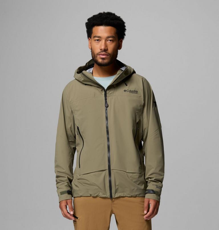 Men's Saudan Pro 3L Waterproof Jacket, Color: Stone Green, image 1