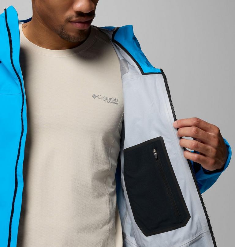 Men's Saudan Pro 3L Waterproof Jacket, Color: Compass Blue, image 6