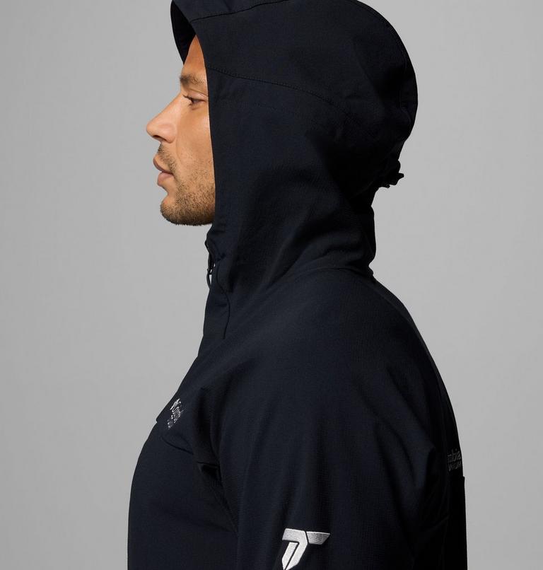 Men's Tennent Mountain Hooded Softshell Jacket, Color: Black, image 9